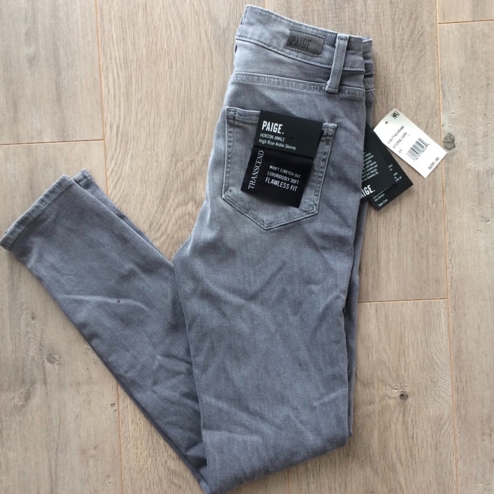PAIGE NWT Hoxton Destroy Cropped Skinny Jeans